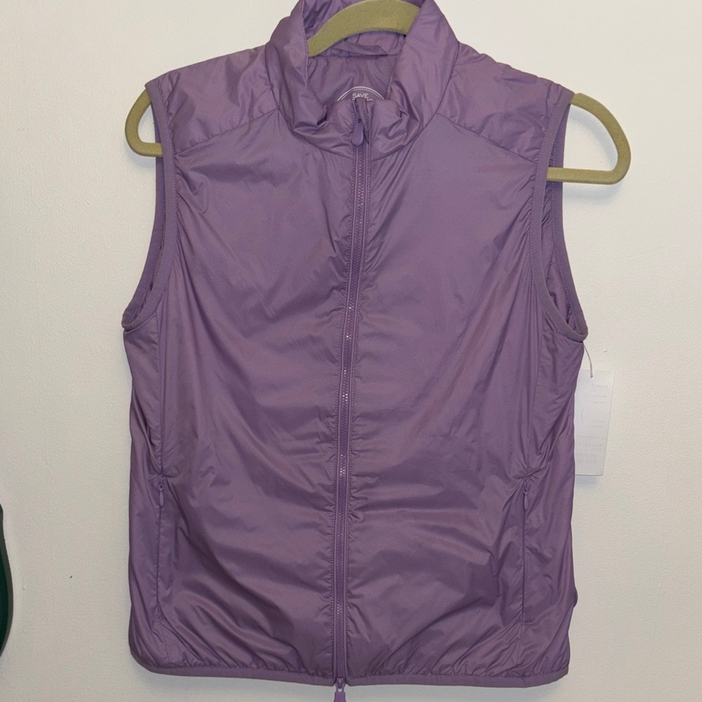 Save The Duck Valentina Water-Resistant Insulated Puffer Vest Purple Size Small